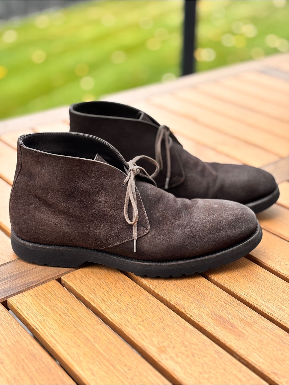 Tom Ford Brown Suede Lace Up Ankle Boots
